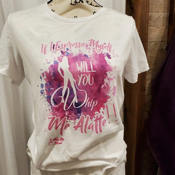 Bella Canvas Tops - Women's Sexy Funny Coffee T-shirt Pink XL